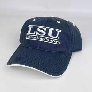 NWT Navy Blue Louisiana State University LSU Embroidered Strap Back Hat Cap OSFM